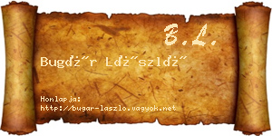 Bugár László névjegykártya
